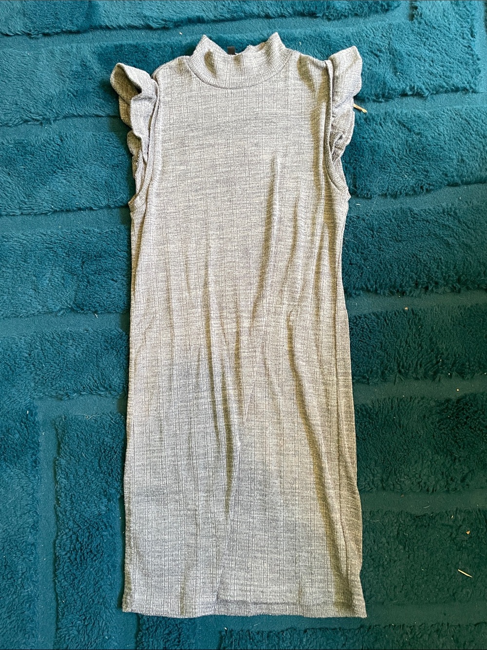 Fate by LFD Ribbed Neck Sleeveless Dress in Heather Gray